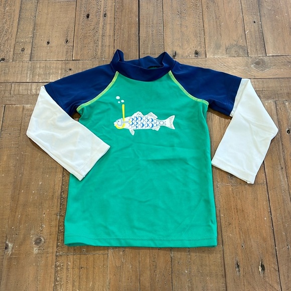Mini Boden Other - Baby Boden fish long sleeve rash guard